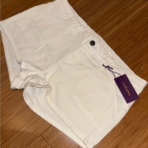 LASCANA White Denim Shorts